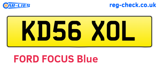 KD56XOL are the vehicle registration plates.