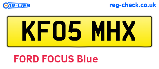 KF05MHX are the vehicle registration plates.