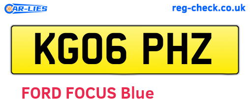 KG06PHZ are the vehicle registration plates.