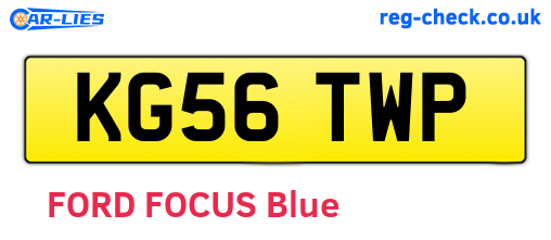 KG56TWP are the vehicle registration plates.