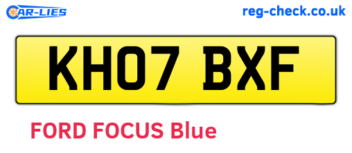 KH07BXF are the vehicle registration plates.