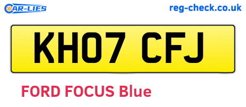 KH07CFJ are the vehicle registration plates.