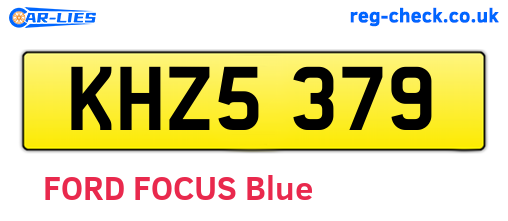 KHZ5379 are the vehicle registration plates.