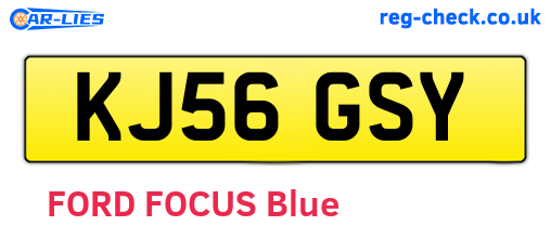 KJ56GSY are the vehicle registration plates.