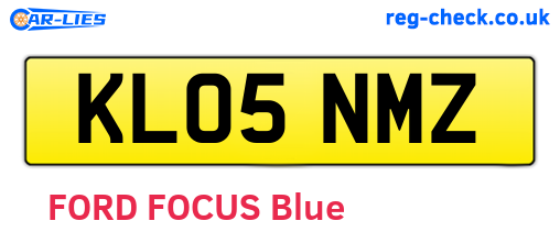 KL05NMZ are the vehicle registration plates.