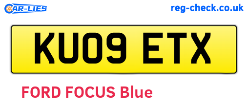 KU09ETX are the vehicle registration plates.