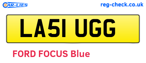 LA51UGG are the vehicle registration plates.