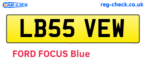 LB55VEW are the vehicle registration plates.