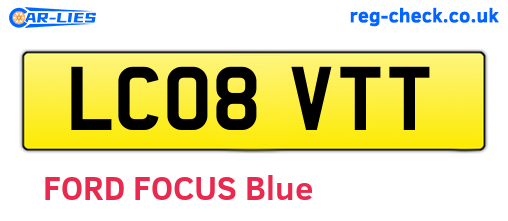 LC08VTT are the vehicle registration plates.