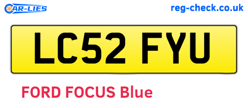 LC52FYU are the vehicle registration plates.