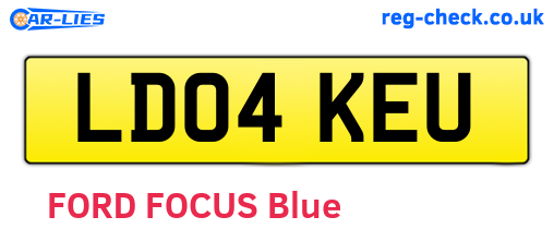 LD04KEU are the vehicle registration plates.