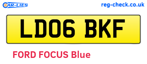 LD06BKF are the vehicle registration plates.
