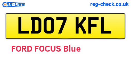 LD07KFL are the vehicle registration plates.