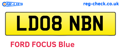 LD08NBN are the vehicle registration plates.