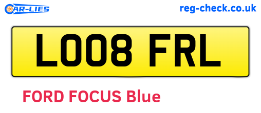 LO08FRL are the vehicle registration plates.