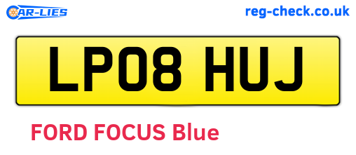 LP08HUJ are the vehicle registration plates.