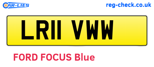 LR11VWW are the vehicle registration plates.
