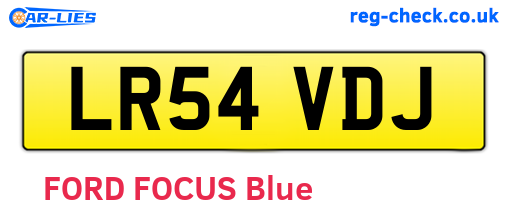 LR54VDJ are the vehicle registration plates.