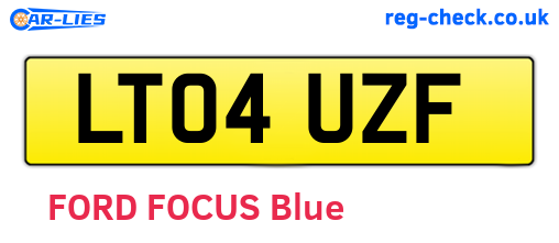 LT04UZF are the vehicle registration plates.