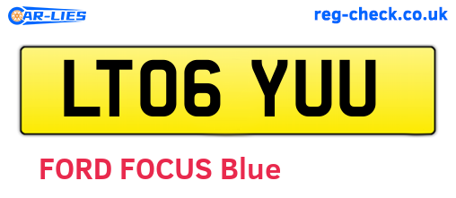LT06YUU are the vehicle registration plates.