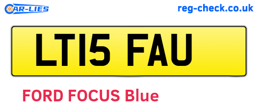 LT15FAU are the vehicle registration plates.