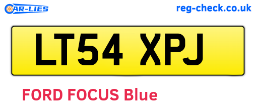 LT54XPJ are the vehicle registration plates.