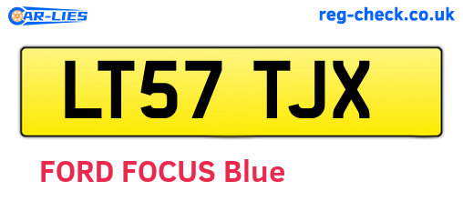LT57TJX are the vehicle registration plates.