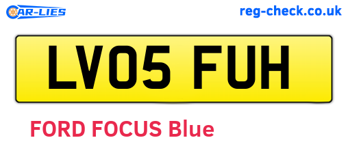 LV05FUH are the vehicle registration plates.