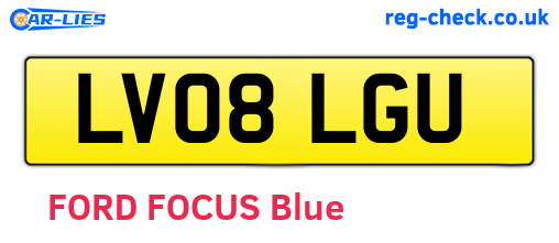 LV08LGU are the vehicle registration plates.