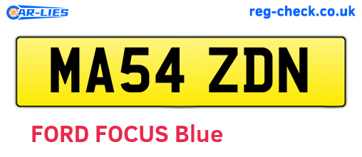 MA54ZDN are the vehicle registration plates.