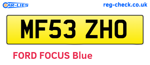 MF53ZHO are the vehicle registration plates.