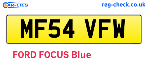 MF54VFW are the vehicle registration plates.