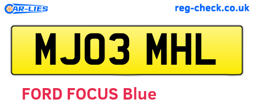 MJ03MHL are the vehicle registration plates.