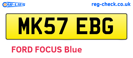 MK57EBG are the vehicle registration plates.