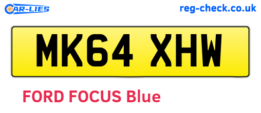 MK64XHW are the vehicle registration plates.