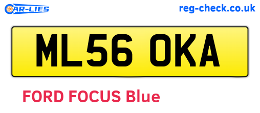 ML56OKA are the vehicle registration plates.