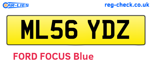 ML56YDZ are the vehicle registration plates.