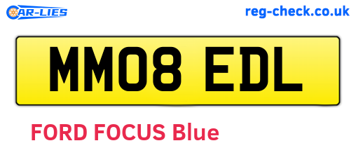 MM08EDL are the vehicle registration plates.