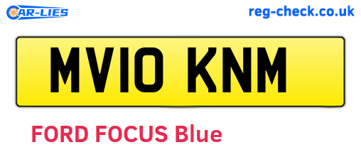 MV10KNM are the vehicle registration plates.