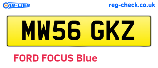 MW56GKZ are the vehicle registration plates.