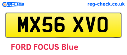 MX56XVO are the vehicle registration plates.