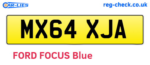 MX64XJA are the vehicle registration plates.
