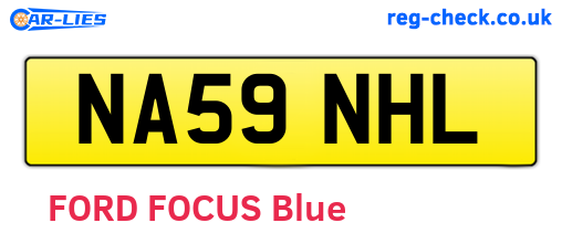 NA59NHL are the vehicle registration plates.