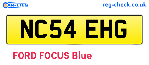 NC54EHG are the vehicle registration plates.