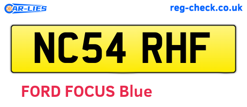 NC54RHF are the vehicle registration plates.