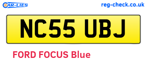 NC55UBJ are the vehicle registration plates.