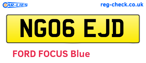 NG06EJD are the vehicle registration plates.