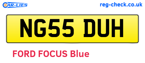 NG55DUH are the vehicle registration plates.