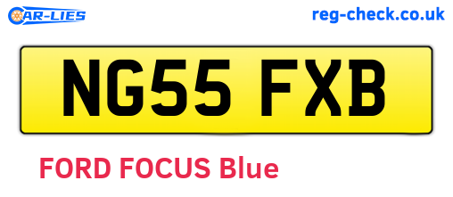 NG55FXB are the vehicle registration plates.