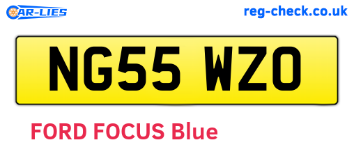 NG55WZO are the vehicle registration plates.